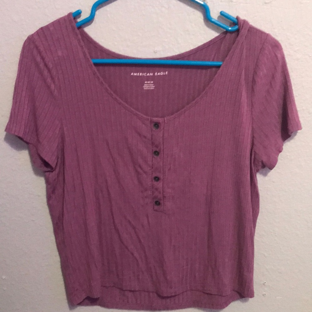Purple button down American Eagle medium shirt